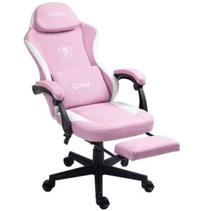 Fotel COBRA Player 5.0 CRF54PK Różowy + podnóżek