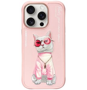 Etui NIMMY Glasses Cool Cat do Apple iPhone 16 Pro Max Różowy
