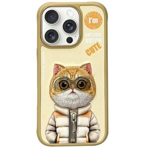Etui NIMMY Cool&Cute 2.0 Cat do Apple iPhone 16 Pro Khaki