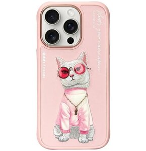 Etui NIMMY Glasses Cool Cat do Apple iPhone 16 Pro Różowy