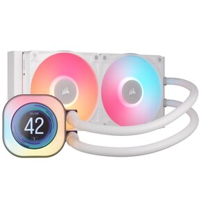 Chłodzenie wodne CORSAIR iCUE Link Titan 240 RX LCD RGB Biały