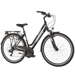 Rower trekkingowy INDIANA X-Road 1.0 D19 28 cali damski Czarno-fioletowy