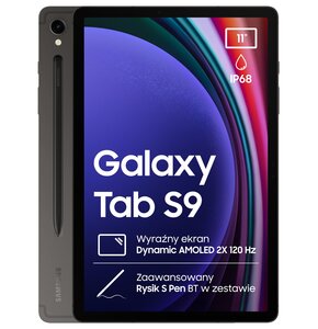 Tablet SAMSUNG Galaxy Tab S9 11" 8/128 GB Wi-Fi Grafitowy + Rysik S Pen