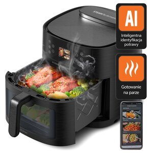 Air Fryer Frytkownica beztłuszczowa AI GÖTZE & JENSEN AF850T by Setti+ WiFi rozpoznawanie potraw i gotowanie na parze