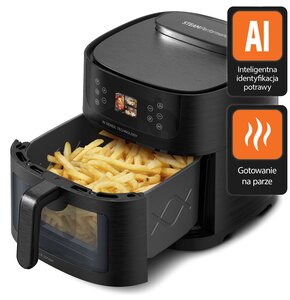 Air Fryer Frytkownica beztłuszczowa GÖTZE & JENSEN AF850T AI z funkcją gotowania na parze i okienkiem do obserwacji postępów