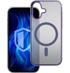 Etui 3MK Frosty Guardx MagCase do Apple iPhone 16 Fioletowy