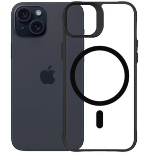 Etui 3MK Satin Guardx MagCase do Apple iPhone 15 Przezroczysto-czarny