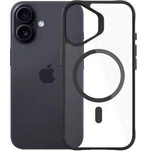 Etui 3MK Satin Guardx MagCase do Apple iPhone 16 Przezroczysto-czarny