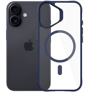 Etui 3MK Satin Guardx MagCase do Apple iPhone 16 Przezroczysto-niebieski