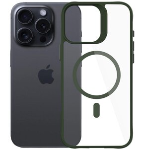 Etui 3MK Satin Guardx MagCase do Apple iPhone 16 Pro Max Przezroczysto-zielony