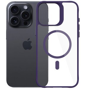 Etui 3MK Satin Guardx MagCase do Apple iPhone 16 Pro Max Przezroczysto-fioletowy