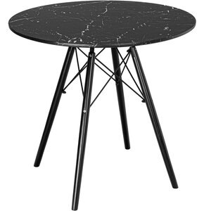 Stolik kawowy EHOKERY Paris Black DTW 80 cm Marmur Czarny