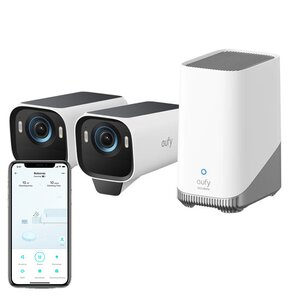 Zestaw kamer EUFY eufyCam S3 Pro Zewnętrzna, Wi-Fi (2 szt.) + Stacja bazowa