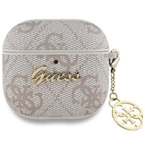 Etui na słuchawki GUESS 4G Charm Collection do Apple Airpods 4 Różowy