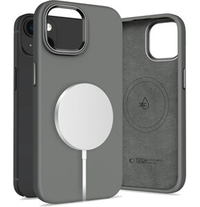 Etui TECH-PROTECT Silicone Pure MagSafe do Apple iPhone 15 Ciemno-szary