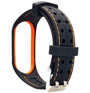 Pasek BELINE Smart do Xiaomi Mi Band 7 Czarno-pomarańczowy