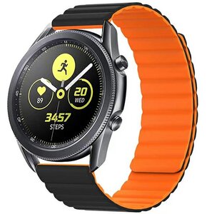 Pasek BELINE Magnetic do Watch (22mm) Czarno-pomarańczowy