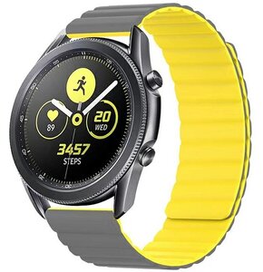 Pasek BELINE Magnetic do Watch (22mm) Szaro-żółty