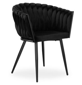 Krzesło EHOKERY Cofton Black Velvet Czarny
