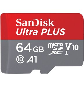 Karta pamięci SANDISK Ultra Plus microSDXC 64GB + Adapter