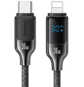 Kabel USB-C - Lightning USAMS HX Series 30W 1.2 m Czarny