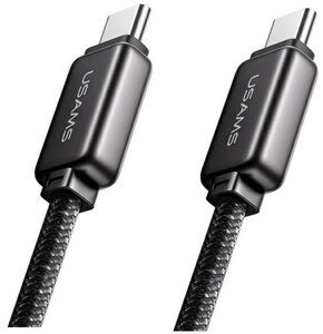 Kabel USB-C - USB-C USAMS z wyświetlaczem LCD Meteor Series SJ744USB02 100W 1.2m Czarny