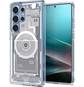 Etui SPIGEN Ultra Hybrid Mag MagSafe do Samsung Galaxy S25 Ultra Zero One Biały