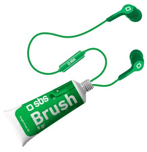 Słuchawki dokanałowe SBS Brush Zielony