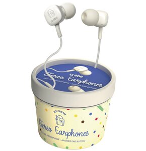 Słuchawki dokanałowe SBS Ice Cream Biały