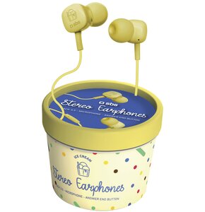 Słuchawki dokanałowe SBS Ice Cream Żółty