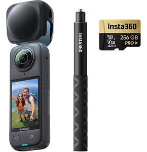 Kamera sportowa INSTA360 X4 EXPLORER BUNDLE, filmy 360° w rozdzielczości 8K/30 FPS, Wi-Fi, Bluetooth