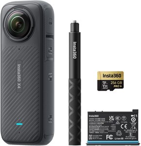 Kamera sportowa INSTA360 X4 ADVENTURE BUNDLE, filmy 360° w rozdzielczości 8K/30 FPS, Wi-Fi, Bluetooth