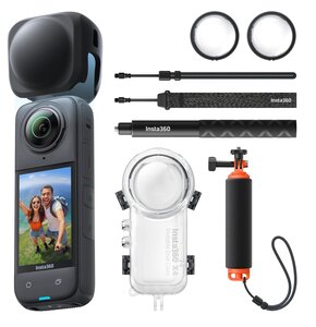 Kamera sportowa INSTA360 X4 INVISIBLE DIVE BUNDLE, filmy 360° w rozdzielczości 8K/30 FPS, Wi-Fi, Bluetooth