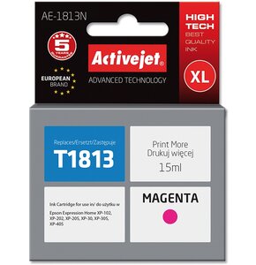 Tusz ACTIVEJET do Epson 18 XL T1813 Purpurowy 15 ml AE-1813N