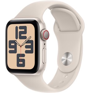 Apple Watch SE 2gen GPS + Cellular 40mm koperta z aluminium (księżycowa poświata) + pasek sportowy rozmiar S/M (księżycowa poświata)