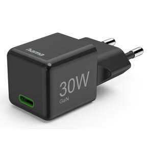 Ładowarka sieciowa HAMA SuperMini GaN PD/QC 30W Czarny