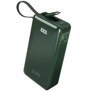 Powerbank SBS TTBB10000LCDTCPD20G 10000mAh 22.5W Zielony