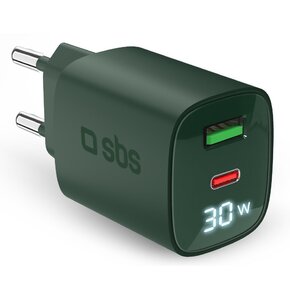 Ładowarka sieciowa SBS GAN 30W Zielony