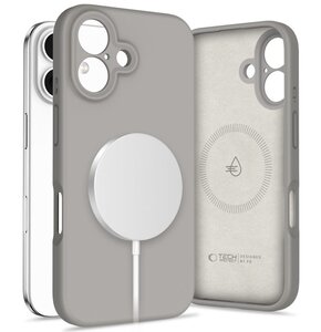 Etui TECH-PROTECT Liquid Silicone Magsafe do Apple iPhone 16 Szary