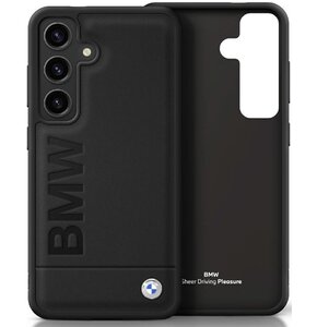 Etui BMW Leather Big Wordmark do Samsung Galaxy S25 Czarny