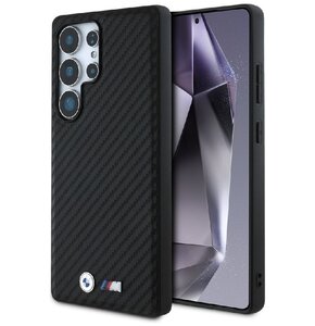 Etui BMW Leather Carbon MagSafe do Samsung Galaxy S25 Ultra Czarny