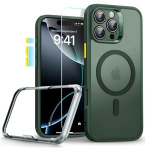 Etui ESR Classic Pro Set HaloLock MagSafe do Apple iPhone 16 Pro Zielony Matowy