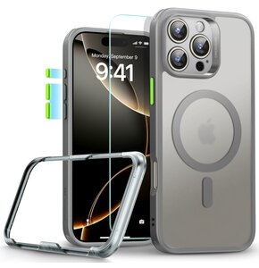 Etui ESR Classic Pro Set HaloLock MagSafe do Apple iPhone 16 Pro Max Szary Matowy