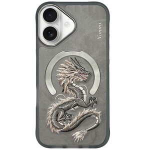 Etui NIMMY Dragon MagSafe do Apple iPhone 16 Szary