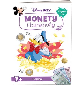 Książka z zadaniami Disney Uczy Miki Monety i banknoty (miękka okładka)