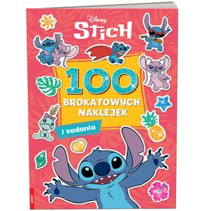 Książka z naklejkami Disney Stich 100 brokatowych (miękka okładka)