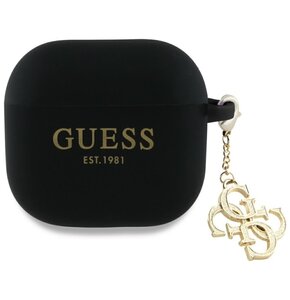 Etui na słuchawki GUESS Silicone 4G Charm do Apple Airpods 4 gen Czarny