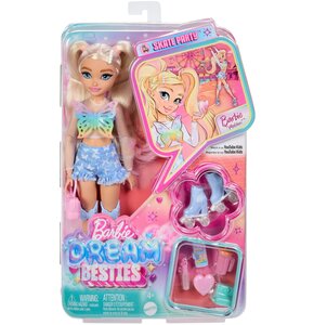 Lalka Barbie Dream Besties Malibu na wrotkach JFX96