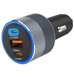 Ładowarka samochodowa FORCELLF-Energy 65W Szary
