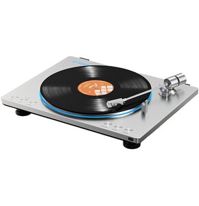 Gramofon FIIO TT13 Srebrny Automatyczny,Napęd paskowy,Przedwzmacniacz, Prędkość odtw. 33 1-3, 45 obr.-min
